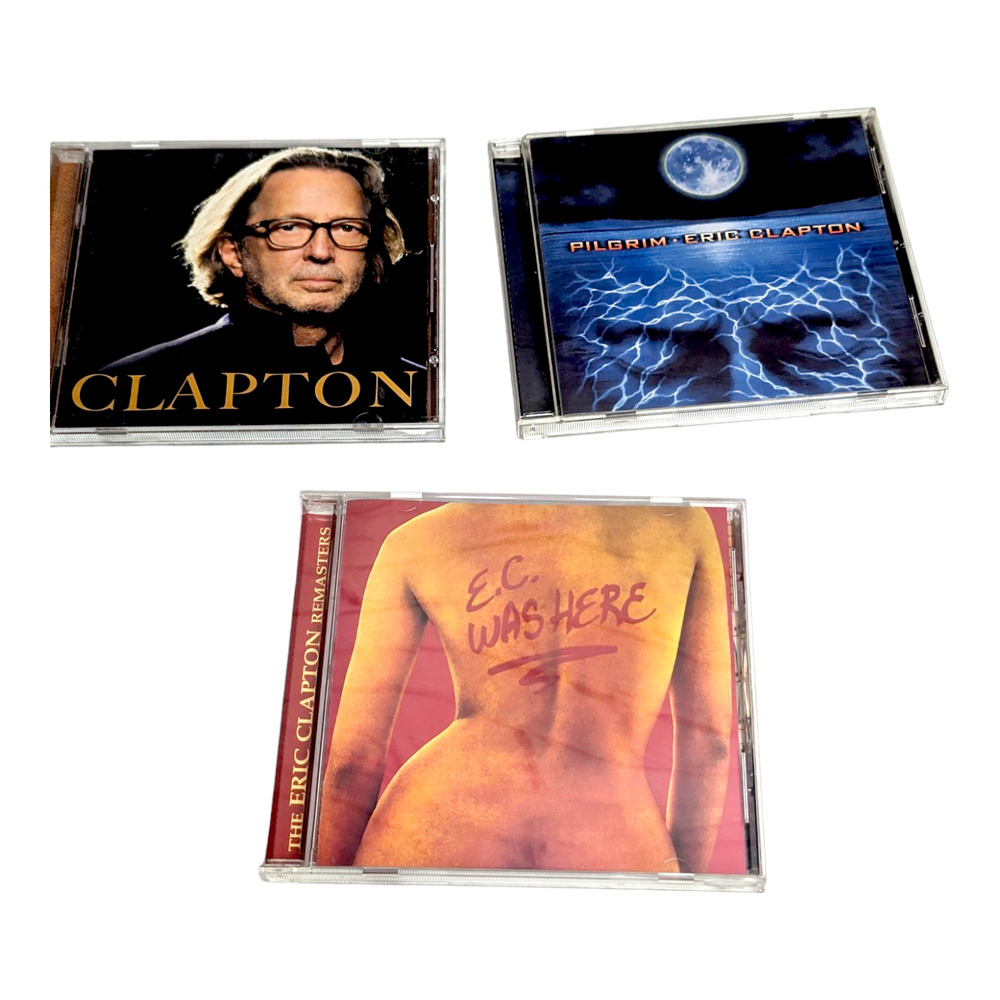 Lot of 3 Eric Clapton CDs Music Bundle Pilgrim E.C. Was Here & Clapton